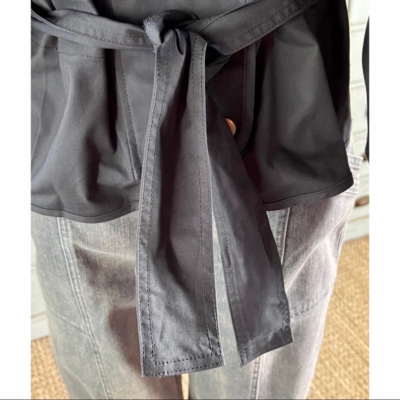 Anthropologie Puff Sleeve Grey Utility Jacket NWT New XS - Picture 6 of 16